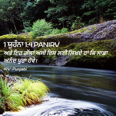 Picture 02 - 1 ਯੂਹੰਨਾ 1:4 PANIRV - ਅਤੇ ਇਹ ਗੱਲਾਂ ਅਸੀਂ - Bible Verse Picture