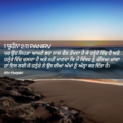Picture 02 - 1 ਯੂਹੰਨਾ 2:11 PANIRV - ਪਰ ਉਹ ਜਿਹੜਾ ਆਪਣੇ - Bible Verse Picture