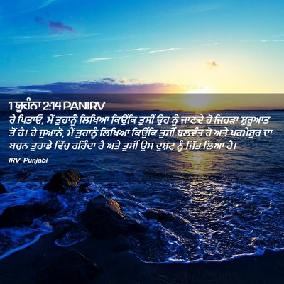 Picture 02 - 1 ਯੂਹੰਨਾ 2:14 PANIRV - ਹੇ ਪਿਤਾਓ, ਮੈਂ - Bible Verse Picture