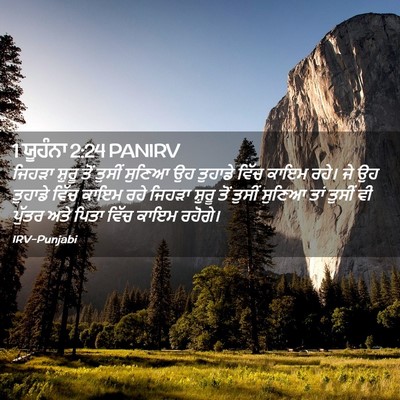 Picture 02 - 1 ਯੂਹੰਨਾ 2:24 PANIRV - ਜਿਹੜਾ ਸ਼ੁਰੂ ਤੋਂ - Bible Verse Picture
