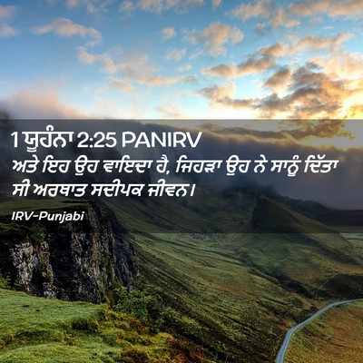 Picture 02 - 1 ਯੂਹੰਨਾ 2:25 PANIRV - ਅਤੇ ਇਹ ਉਹ ਵਾਇਦਾ ਹੈ, - Bible Verse Picture