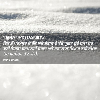 Picture 02 - 1 ਯੂਹੰਨਾ 3:10 PANIRV - ਇਸ ਤੋਂ ਪਰਮੇਸ਼ੁਰ ਦੇ - Bible Verse Picture