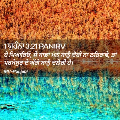 Picture 02 - 1 ਯੂਹੰਨਾ 3:21 PANIRV - ਹੇ ਪਿਆਰਿਓ, ਜੇ ਸਾਡਾ - Bible Verse Picture