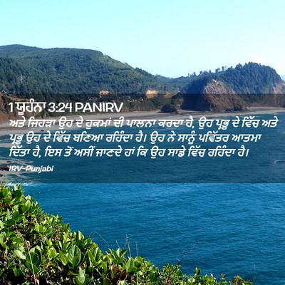 Picture 02 - 1 ਯੂਹੰਨਾ 3:24 PANIRV - ਅਤੇ ਜਿਹੜਾ ਉਹ ਦੇ - Bible Verse Picture