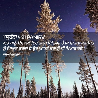 Picture 02 - 1 ਯੂਹੰਨਾ 4:21 PANIRV - ਅਤੇ ਸਾਨੂੰ ਉਸ ਕੋਲੋਂ - Bible Verse Picture