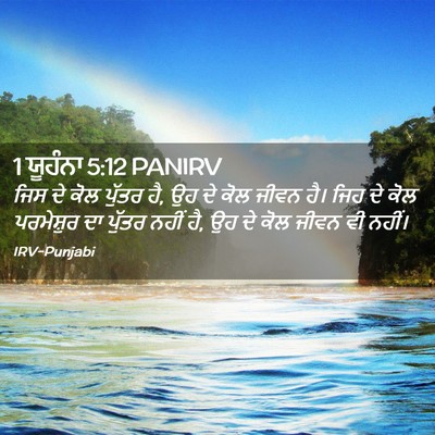 Picture 02 - 1 ਯੂਹੰਨਾ 5:12 PANIRV - ਜਿਸ ਦੇ ਕੋਲ ਪੁੱਤਰ - Bible Verse Picture