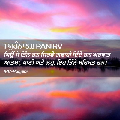 Picture 02 - 1 ਯੂਹੰਨਾ 5:8 PANIRV - ਕਿਉਂ ਜੋ ਤਿੰਨ ਹਨ - Bible Verse Picture