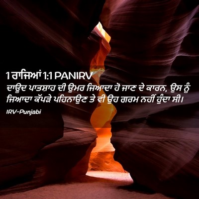Picture 02 - 1 ਰਾਜਿਆਂ 1:1 PANIRV - ਦਾਊਦ ਪਾਤਸ਼ਾਹ ਦੀ - Bible Verse Picture