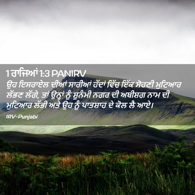 Picture 02 - 1 ਰਾਜਿਆਂ 1:3 PANIRV - ਉਹ ਇਸਰਾਏਲ ਦੀਆਂ - Bible Verse Picture