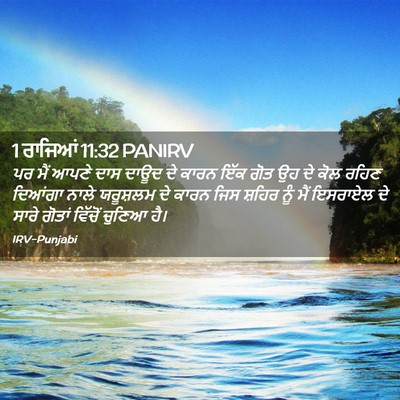Picture 02 - 1 ਰਾਜਿਆਂ 11:32 PANIRV - ਪਰ ਮੈਂ ਆਪਣੇ ਦਾਸ - Bible Verse Picture