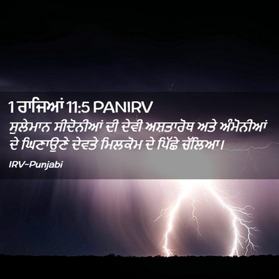 Picture 02 - 1 ਰਾਜਿਆਂ 11:5 PANIRV - ਸੁਲੇਮਾਨ ਸੀਦੋਨੀਆਂ - Bible Verse Picture