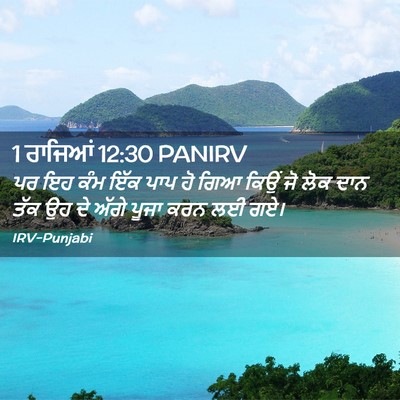 Picture 02 - 1 ਰਾਜਿਆਂ 12:30 PANIRV - ਪਰ ਇਹ ਕੰਮ ਇੱਕ ਪਾਪ - Bible Verse Picture