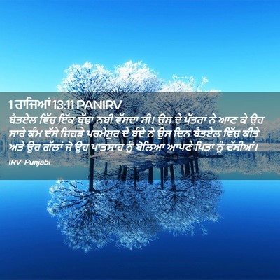 Picture 02 - 1 ਰਾਜਿਆਂ 13:11 PANIRV - ਬੈਤਏਲ ਵਿੱਚ ਇੱਕ - Bible Verse Picture