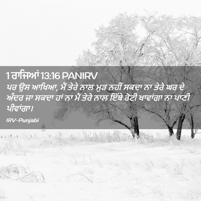Picture 02 - 1 ਰਾਜਿਆਂ 13:16 PANIRV - ਪਰ ਉਸ ਆਖਿਆ, ਮੈਂ - Bible Verse Picture