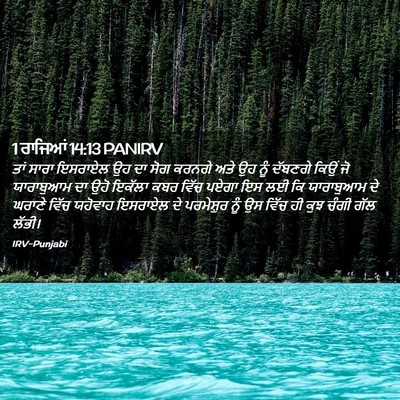 Picture 02 - 1 ਰਾਜਿਆਂ 14:13 PANIRV - ਤਾਂ ਸਾਰਾ ਇਸਰਾਏਲ ਉਹ - Bible Verse Picture