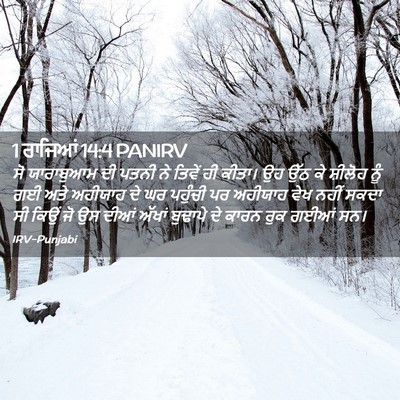 Picture 02 - 1 ਰਾਜਿਆਂ 14:4 PANIRV - ਸੋ ਯਾਰਾਬੁਆਮ ਦੀ - Bible Verse Picture