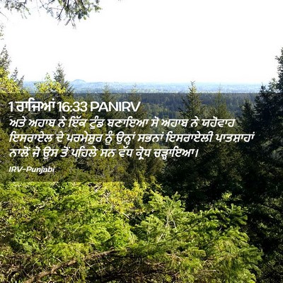 Picture 02 - 1 ਰਾਜਿਆਂ 16:33 PANIRV - ਅਤੇ ਅਹਾਬ ਨੇ ਇੱਕ - Bible Verse Picture