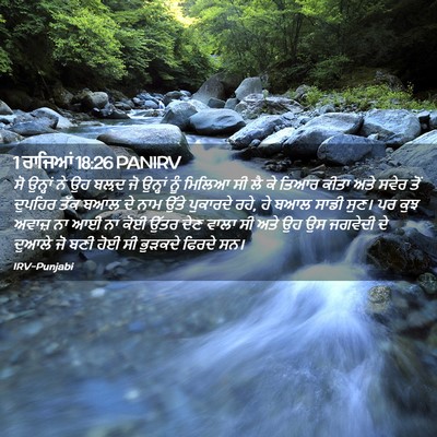 Picture 02 - 1 ਰਾਜਿਆਂ 18:26 PANIRV - ਸੋ ਉਨ੍ਹਾਂ ਨੇ ਉਹ - Bible Verse Picture