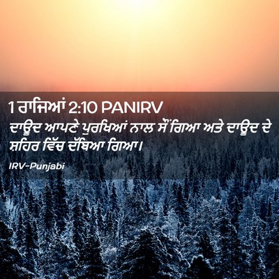 Picture 02 - 1 ਰਾਜਿਆਂ 2:10 PANIRV - ਦਾਊਦ ਆਪਣੇ ਪੁਰਖਿਆਂ - Bible Verse Picture
