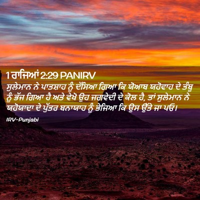 Picture 02 - 1 ਰਾਜਿਆਂ 2:29 PANIRV - ਸੁਲੇਮਾਨ ਨੇ - Bible Verse Picture