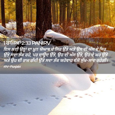 Picture 02 - 1 ਰਾਜਿਆਂ 2:33 PANIRV - ਇਸ ਲਈ ਉਨ੍ਹਾਂ ਦਾ - Bible Verse Picture