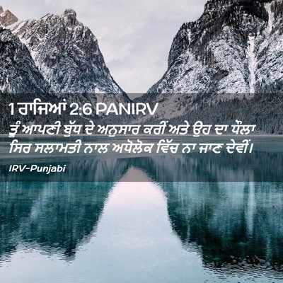 Picture 02 - 1 ਰਾਜਿਆਂ 2:6 PANIRV - ਤੂੰ ਆਪਣੀ ਬੁੱਧ ਦੇ - Bible Verse Picture