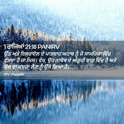 Picture 02 - 1 ਰਾਜਿਆਂ 21:18 PANIRV - ਉੱਠ ਅਤੇ ਇਸਰਾਏਲ ਦੇ - Bible Verse Picture