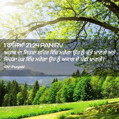 Picture 02 - 1 ਰਾਜਿਆਂ 21:24 PANIRV - ਅਹਾਬ ਦਾ ਜਿਹੜਾ - Bible Verse Picture