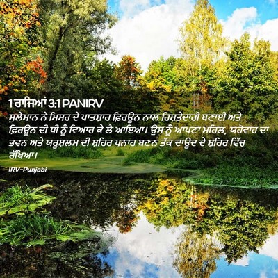 Picture 02 - 1 ਰਾਜਿਆਂ 3:1 PANIRV - ਸੁਲੇਮਾਨ ਨੇ ਮਿਸਰ ਦੇ - Bible Verse Picture