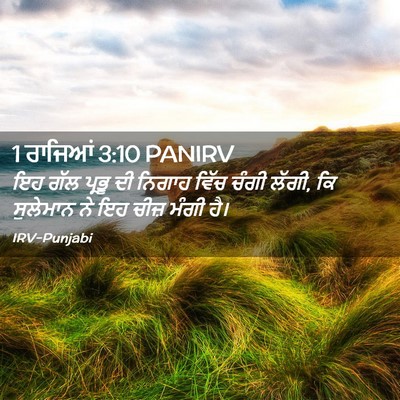 Picture 02 - 1 ਰਾਜਿਆਂ 3:10 PANIRV - ਇਹ ਗੱਲ ਪ੍ਰਭੂ ਦੀ - Bible Verse Picture