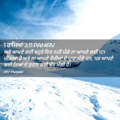 Picture 02 - 1 ਰਾਜਿਆਂ 3:11 PANIRV - ਅਤੇ ਆਪਣੇ ਲਈ ਬਹੁਤੇ - Bible Verse Picture