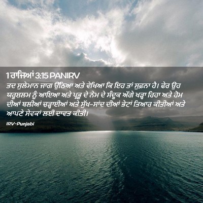 Picture 02 - 1 ਰਾਜਿਆਂ 3:15 PANIRV - ਤਦ ਸੁਲੇਮਾਨ ਜਾਗ - Bible Verse Picture