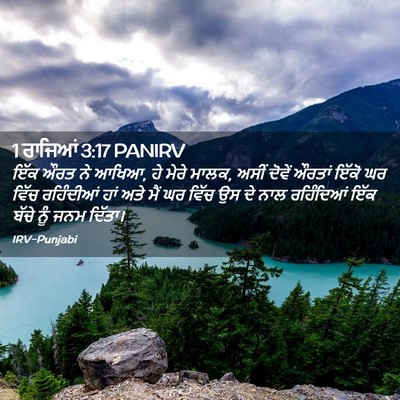 Picture 02 - 1 ਰਾਜਿਆਂ 3:17 PANIRV - ਇੱਕ ਔਰਤ ਨੇ ਆਖਿਆ, ਹੇ - Bible Verse Picture
