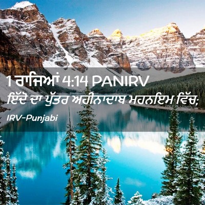 Picture 02 - 1 ਰਾਜਿਆਂ 4:14 PANIRV - ਇੱਦੋ ਦਾ ਪੁੱਤਰ - Bible Verse Picture