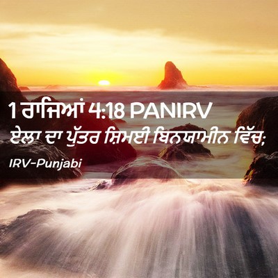 Picture 02 - 1 ਰਾਜਿਆਂ 4:18 PANIRV - ਏਲਾ ਦਾ ਪੁੱਤਰ ਸ਼ਿਮਈ - Bible Verse Picture