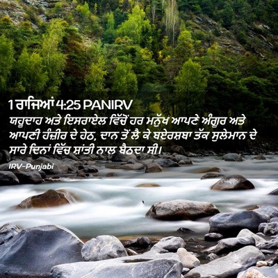 Picture 02 - 1 ਰਾਜਿਆਂ 4:25 PANIRV - ਯਹੂਦਾਹ ਅਤੇ ਇਸਰਾਏਲ - Bible Verse Picture