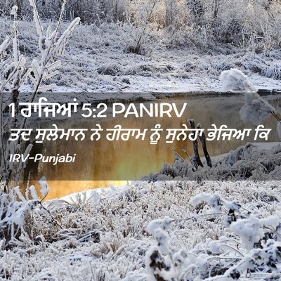 Picture 02 - 1 ਰਾਜਿਆਂ 5:2 PANIRV - ਤਦ ਸੁਲੇਮਾਨ ਨੇ - Bible Verse Picture