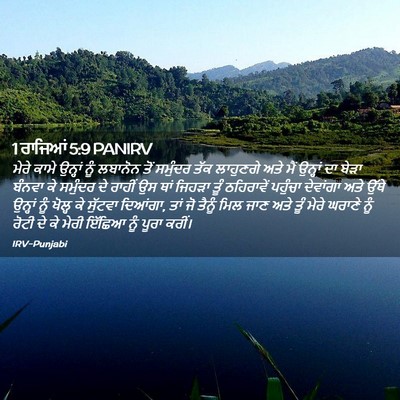 Picture 02 - 1 ਰਾਜਿਆਂ 5:9 PANIRV - ਮੇਰੇ ਕਾਮੇ ਉਨ੍ਹਾਂ - Bible Verse Picture