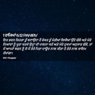 Picture 02 - 1 ਰਾਜਿਆਂ 6:12 PANIRV - ਇਹ ਭਵਨ ਜਿਹੜਾ ਤੂੰ - Bible Verse Picture