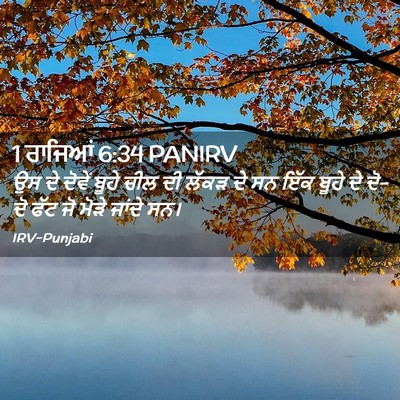 Picture 02 - 1 ਰਾਜਿਆਂ 6:34 PANIRV - ਉਸ ਦੇ ਦੋਵੇਂ ਬੂਹੇ - Bible Verse Picture