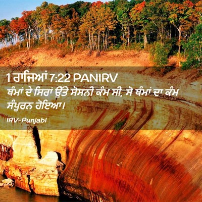 Picture 02 - 1 ਰਾਜਿਆਂ 7:22 PANIRV - ਥੰਮਾਂ ਦੇ ਸਿਰਾਂ - Bible Verse Picture