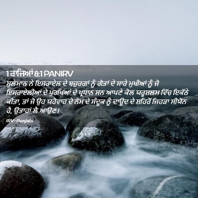 Picture 02 - 1 ਰਾਜਿਆਂ 8:1 PANIRV - ਸੁਲੇਮਾਨ ਨੇ ਇਸਰਾਏਲ - Bible Verse Picture