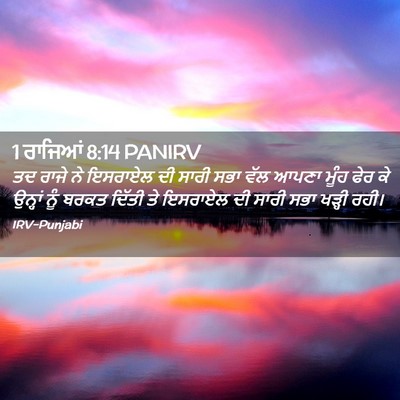 Picture 02 - 1 ਰਾਜਿਆਂ 8:14 PANIRV - ਤਦ ਰਾਜੇ ਨੇ ਇਸਰਾਏਲ - Bible Verse Picture