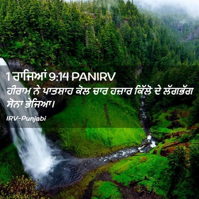 Picture 02 - 1 ਰਾਜਿਆਂ 9:14 PANIRV - ਹੀਰਾਮ ਨੇ ਪਾਤਸ਼ਾਹ - Bible Verse Picture