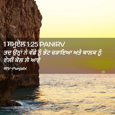 Picture 02 - 1 ਸਮੂਏਲ 1:25 PANIRV - ਤਦ ਉਨ੍ਹਾਂ ਨੇ ਵੱਛੇ - Bible Verse Picture