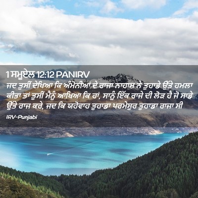 Picture 02 - 1 ਸਮੂਏਲ 12:12 PANIRV - ਜਦ ਤੁਸੀਂ ਦੇਖਿਆ ਕਿ - Bible Verse Picture