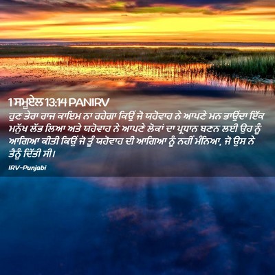 Picture 02 - 1 ਸਮੂਏਲ 13:14 PANIRV - ਹੁਣ ਤੇਰਾ ਰਾਜ ਕਾਇਮ - Bible Verse Picture