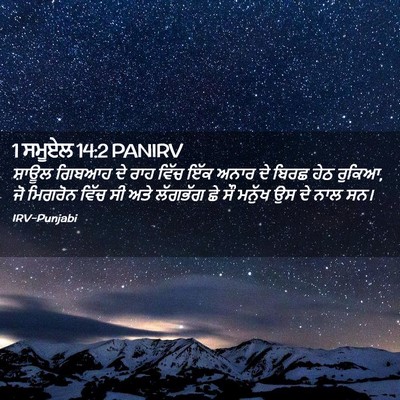 Picture 02 - 1 ਸਮੂਏਲ 14:2 PANIRV - ਸ਼ਾਊਲ ਗਿਬਆਹ ਦੇ ਰਾਹ - Bible Verse Picture