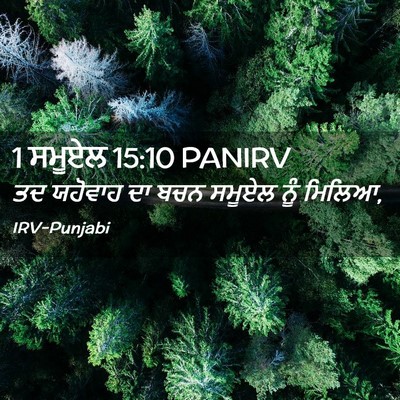 Picture 02 - 1 ਸਮੂਏਲ 15:10 PANIRV - ਤਦ ਯਹੋਵਾਹ ਦਾ ਬਚਨ - Bible Verse Picture