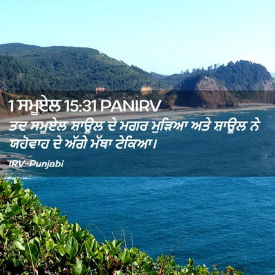 Picture 02 - 1 ਸਮੂਏਲ 15:31 PANIRV - ਤਦ ਸਮੂਏਲ ਸ਼ਾਊਲ ਦੇ - Bible Verse Picture